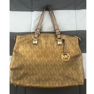 Gold Michael Kors Tote Purse